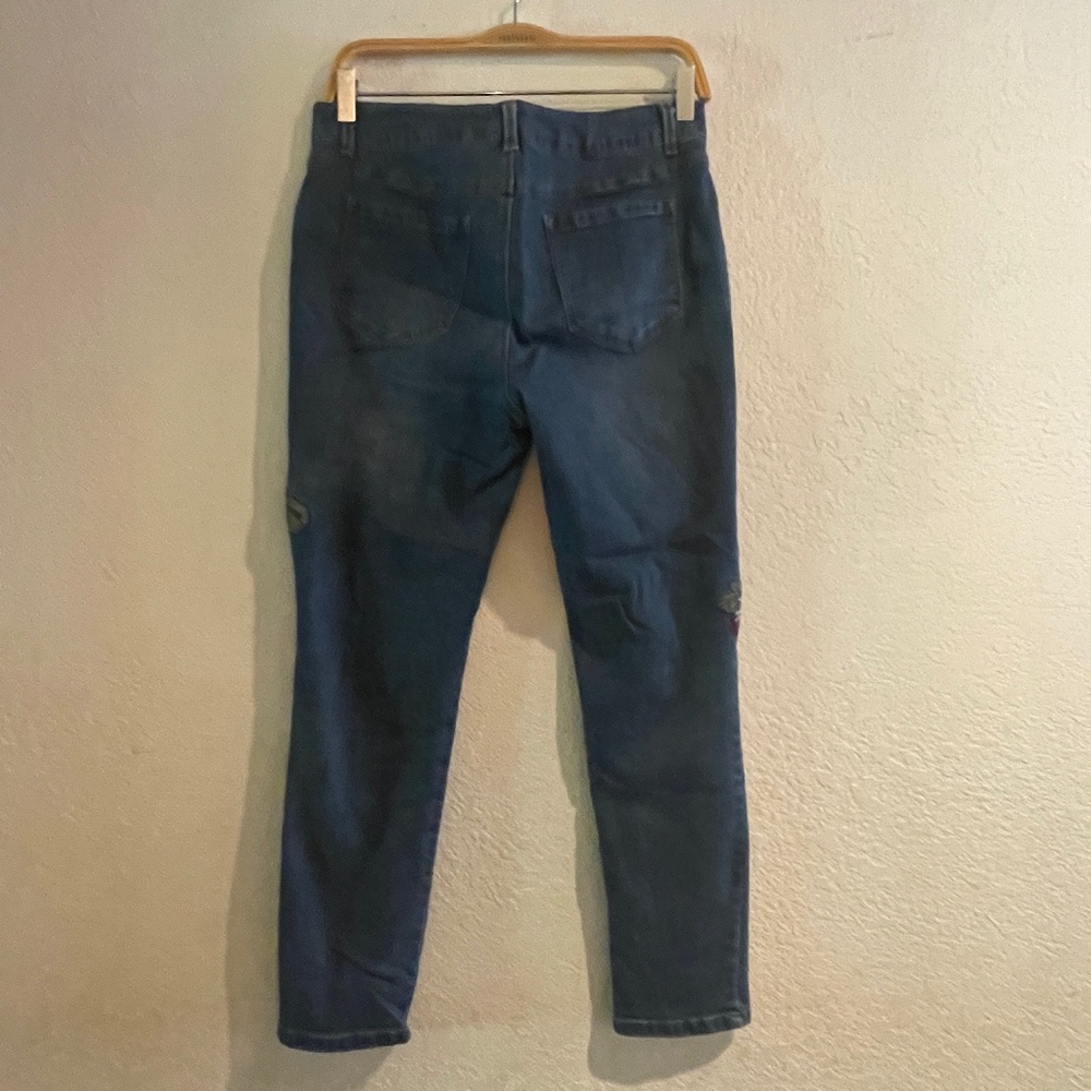 WORKSHOP REPUBLIC CLOTHING BOHO  Modern Fit Embroidered Denim Jeans SZ 6 - Picture 2 of 5